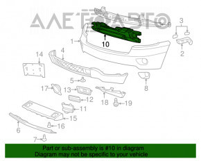 Absorbantul de bara fata pentru Jeep Grand Cherokee WK2 11-13, nou, neoriginal