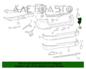 Suportul pentru bara spate stânga interior Jeep Compass 17- nou, neoriginal.