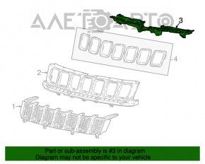 Кронштейн решетки радиатора Jeep Compass 17- 2.4