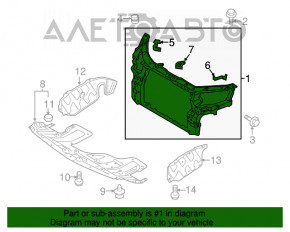 Televizorul panoului de radiator Kia Sorento 11-13, nou, neoriginal.