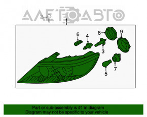 Farul dreapta față goală Kia Sorento 10-13 pre-restilizare nou, neoriginal.