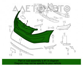 Бампер передний голый Kia Optima 11-13 дорест новый неоригинал