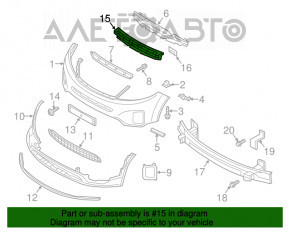 Absorbantul de bara fata pentru Kia Sorento 14-15 rest USA, nou, neoriginal.