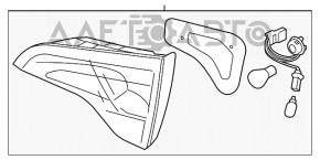 Lampa interioară pentru capacul portbagajului stânga Kia Sorento 14-15 restilizat, halogen, nou, neoriginal.