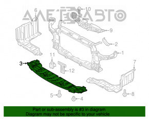 Protecție pentru bara de protecție față Kia Forte 4d 14-16, nou, aftermarket