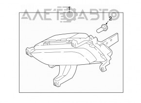 Farul anti-ceață stânga pentru Kia Forte 4d 14-16, nou, neoriginal.