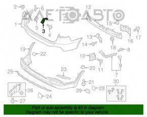 Suportul de bara spate stanga superioara Kia Sorento 16-20 nou neoriginal.