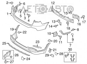 Amplificatorul de bara spate Kia Sorento 16-18 dorest usa nou aftermarket.