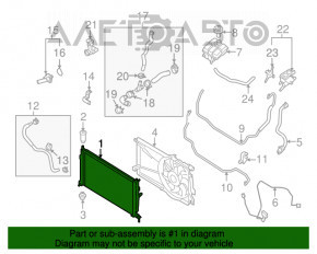 Radiator de răcire apă Mazda3 MPS 09-13 nou, neoriginal.