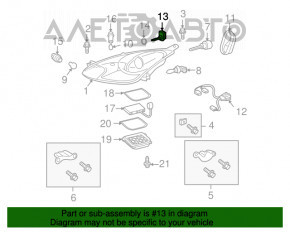 Corector far Toyota Prius 2004-2009 dreapta nou, neoriginal.