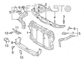 Televizorul panoului radiatorului Mazda CX-9 16- nou, neoriginal.