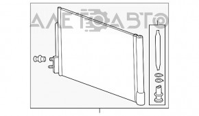 Радиатор кондиционера конденсер Chevrolet Malibu 16-