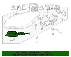 Suportul de prindere a bara de protectie din fata sub farul drept pentru Buick Encore 13-16, nou, neoriginal