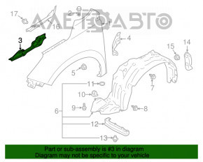 Suport aripi fata stanga superioara pentru Subaru Forester 14-18 SJ, nou, neoriginal.