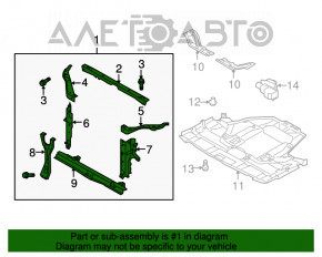 Televizor radiator complet Subaru Outback 10-14 cu gene noi, neoriginal