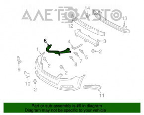 Suportul pentru bara de protecție față dreapta pentru Subaru Outback 10-14, nou, neoriginal.