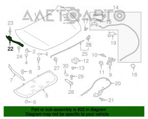 Петля капота левая Subaru Impreza 17- GK новый неоригинал