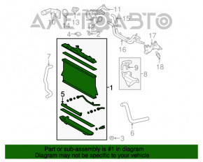 Radiator de răcire apă Toyota Highlander 08-10 3.5 nou aftermarket KOYORAD Japonia