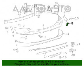 Suportul pentru bara spate stânga interior Toyota Rav4 16-18, nou, neoriginal.