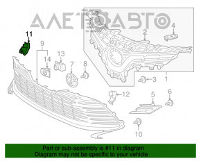 Suporturi pentru grila inferioară a bara de protecție față dreapta Toyota Camry v70 18-20, nou, neoriginal