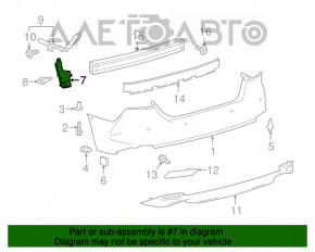 Suportul pentru bara spate dreapta Toyota Camry v70 18- nou, neoriginal