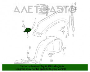 Suport aripi stânga VW Tiguan 09-17, nou, neoriginal