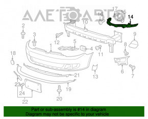 Suportul farului-bumper dreapta VW Jetta 11-14 SUA nou aftermarket