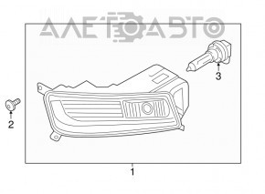 Farul de ceață stânga pentru VW CC 13-17, model DEPO, Taiwan