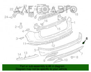 Capacul carligului de tractare pentru bara spate VW Tiguan 18- structura noua neoriginala