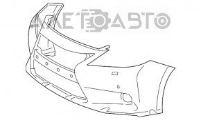 Bara față goală Lexus ES300h ES350 13-15 pre-restilizare cu senzori de parcare, nouă, neoriginală.