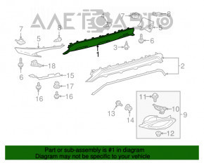 Buza bara spate centrala Lexus RX350 16-19 noua neoriginala