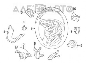 Volan gol Ford Fusion mk5 13-20, cauciucuri negre, uzuri.