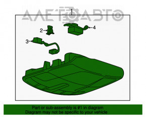 Plafonul de iluminare frontal pentru Lincoln MKZ 13-16