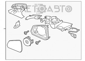 Oglindă laterală dreapta Ford Mustang mk6 15- încălzire, iluminare