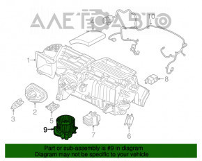 Motorul ventilatorului de încălzire Ford Mustang mk6 15-