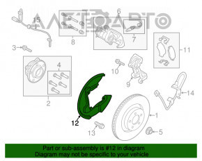 Capacul discului de frână din spate dreapta pentru Ford Mustang mk6 15-