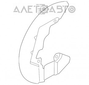 Capacul discului de frână din față dreapta Ford Mustang mk6 15- 2 pistoane