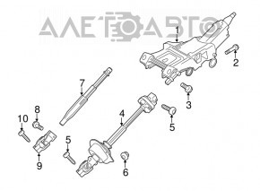 Рулевой карданчик Ford Mustang mk6 15-