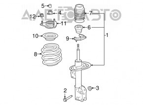 Arcul frontal stânga Ford Mustang mk6 15-