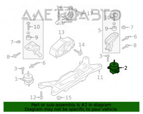 Подушка двигателя левая Ford Mustang mk6 15- 2.3T