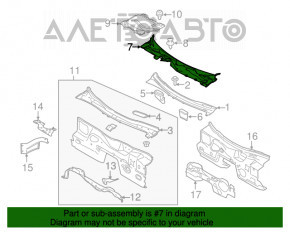 Решетка дворников пластик Ford Mustang mk6 15-