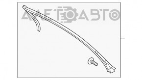 Garnitură de ușă, partea superioară, față stânga, Ford Mustang mk6 15- coupé