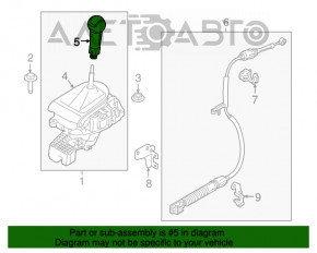 Maner cutie de viteze Ford Mustang mk6 15- piele neagră