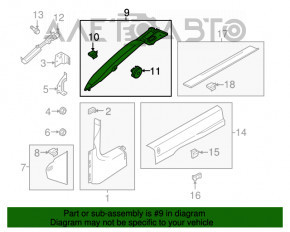 Capacul suportului frontal stânga superior Ford Mustang mk6 15- cabriolet