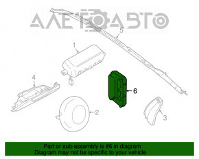 Airbag lateral stânga pentru Ford Mustang mk6 15- cabriolet