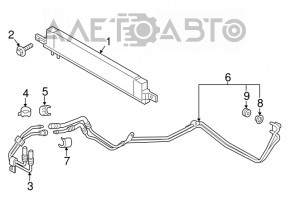 Tuburile de racire a uleiului cutiei de viteze automate pentru radiatorul Ford Mustang mk6 15- 2.3T