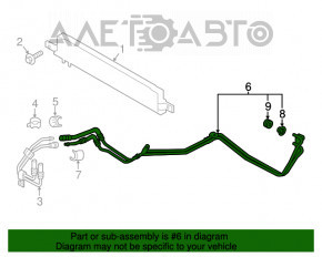 Tuburile de racire a uleiului cutiei de viteze automate pentru radiatorul Ford Mustang mk6 15- 2.3T