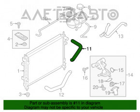 Racordul de răcire superior Ford Mustang mk6 15- 3.7