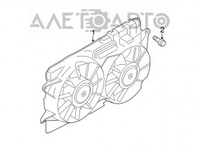 Диффузор кожух радиатора в сборе Ford Mustang mk6 15- 3.7, 5.0, 5.2