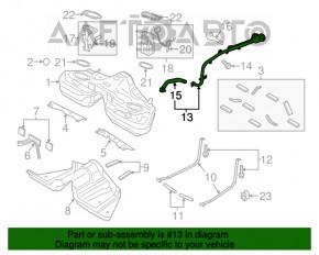 Заливная горловина топливного бака Ford Mustang mk6 15-